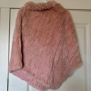 Rabbit Fur Poncho